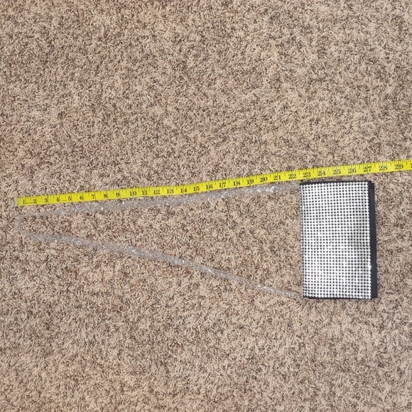 Amber Sceats Stella crystal silver rhinestone crossbody shoulder clutch bag - Picture 4 of 16